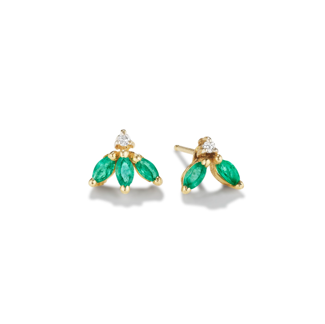 Green Tourmaline Studs