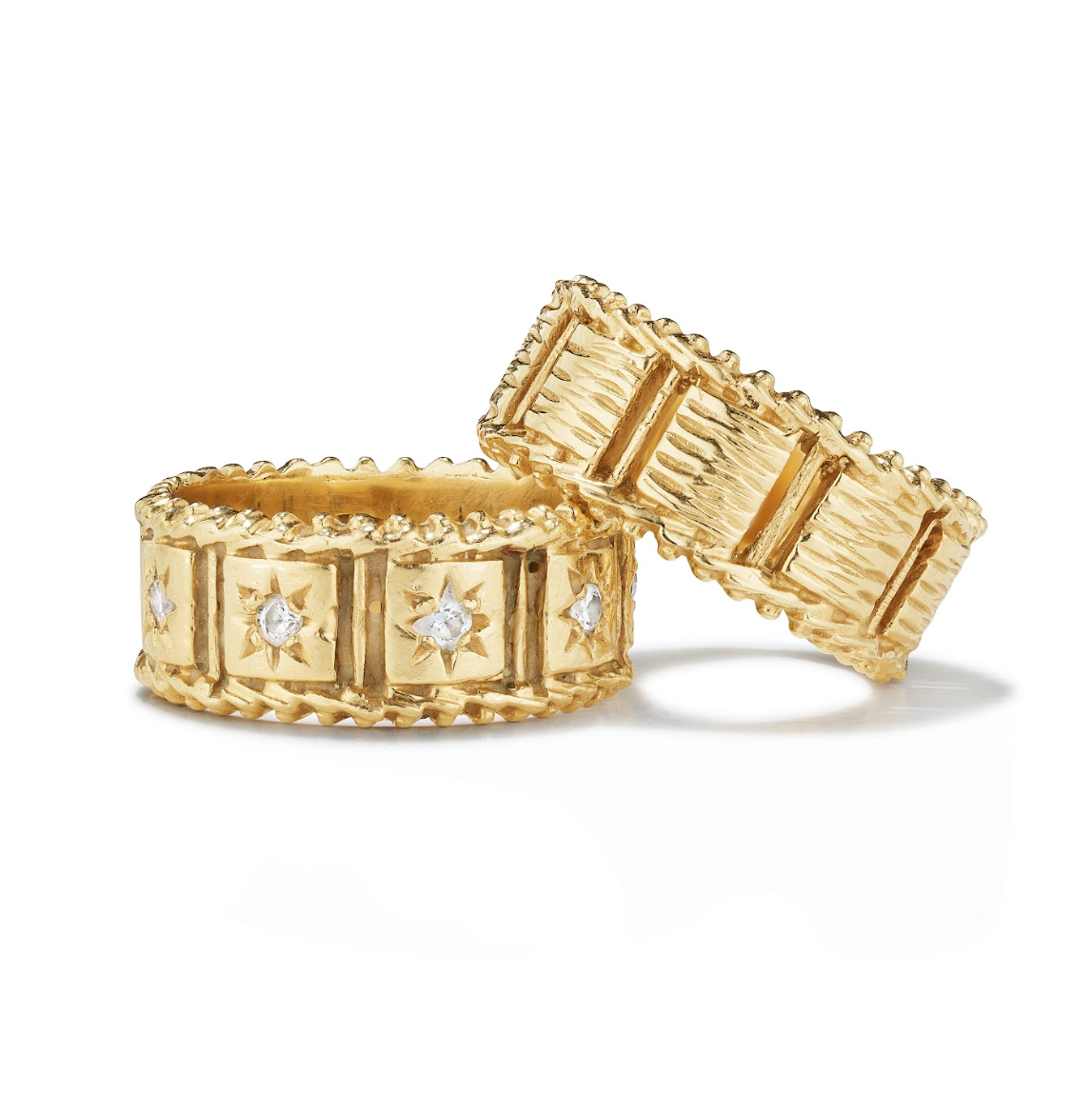 Irene Cigar Ring with Diamonds
